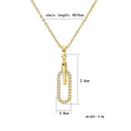 Acier Inoxydable 304 Le Cuivre Trombone Ovale
Placage À L'eau Zircon Plaqué Or 18K Style Ig Élégant Style Simple Incruster Chaîne De Câble Or Pendentif